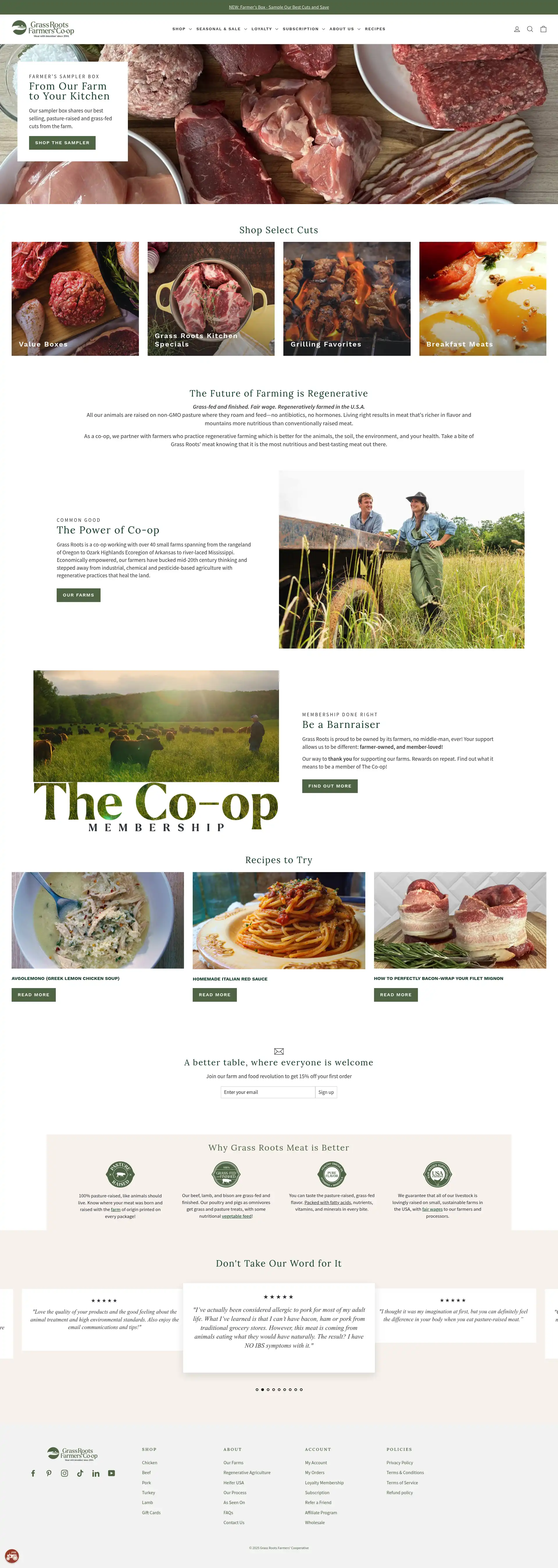 Grass Roots Farmers | Healthy, Pastured Meats Delivered