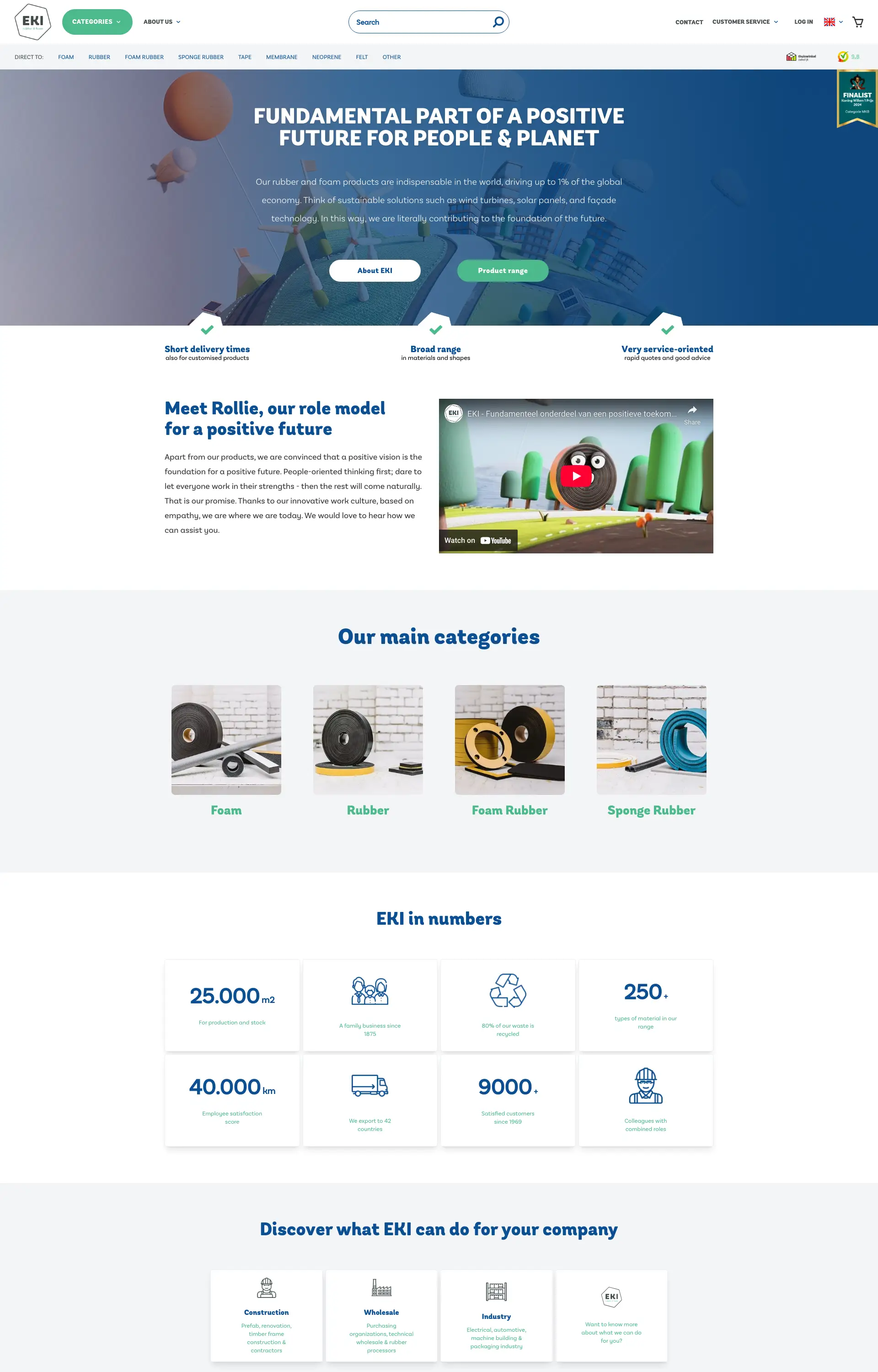 EKI: the manufacturer of foam rubber, foam & rubber products
