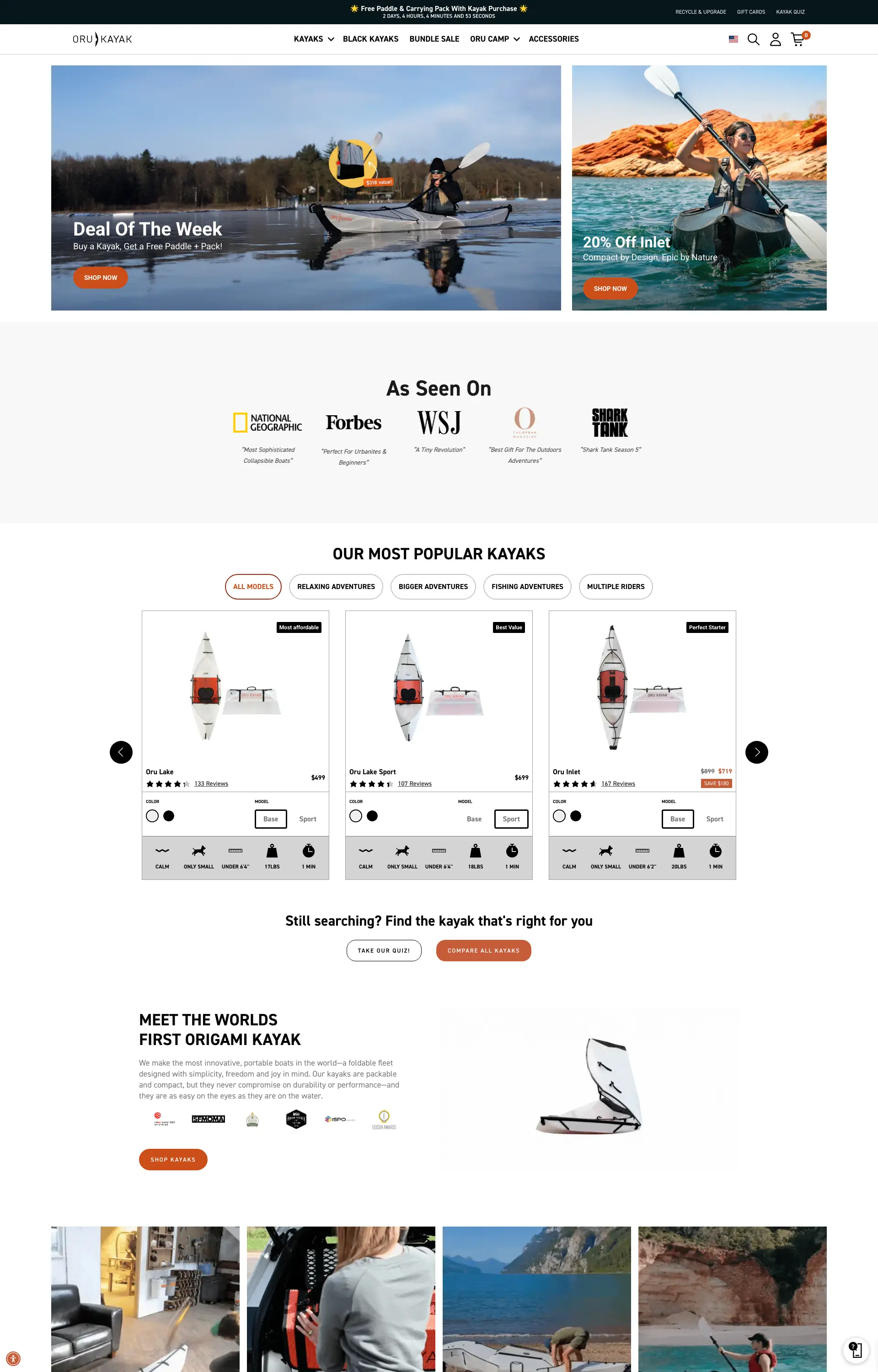 Oru Kayak | Folding Kayaks That Go Anywhere