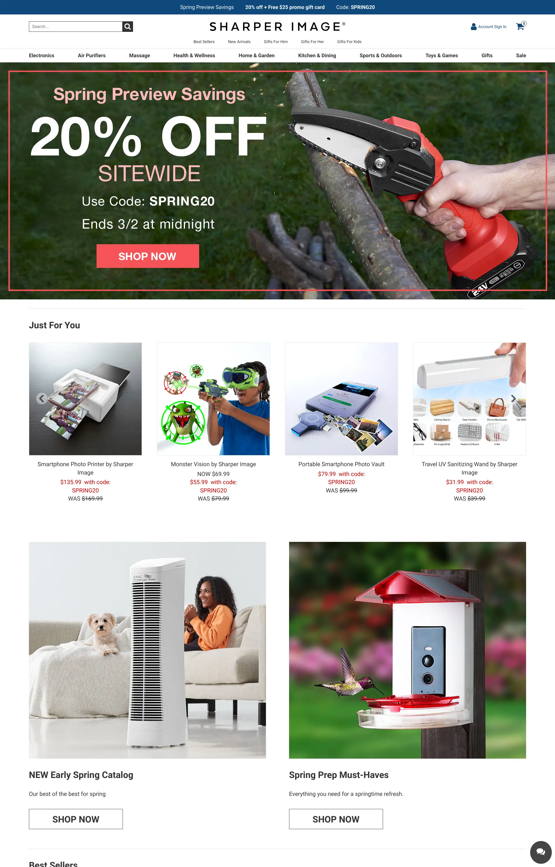 Sharper Image - Official Site @ SharperImage.com