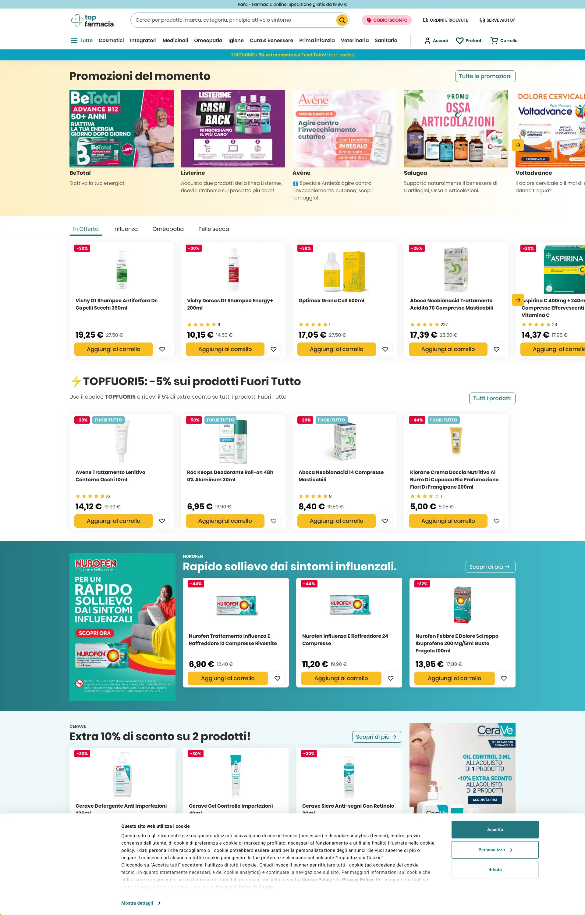Top Farmacia - Cosmetici, Medicinali, Integratori